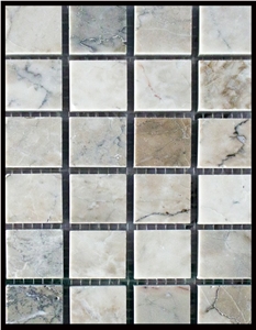 Gray Cloud Marble 1x1 Polished Mosaic