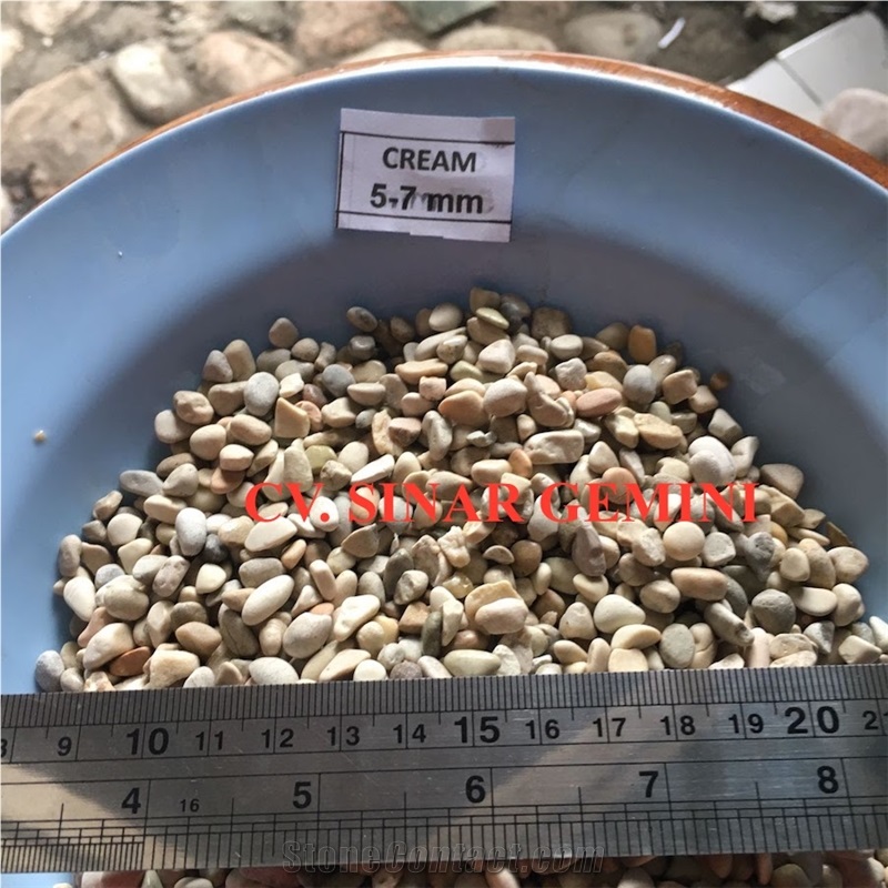 Natural Cream Mini Pebble Stone