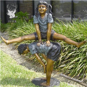 Garden Decoration Life Size Bronze Children Statue Sculpture