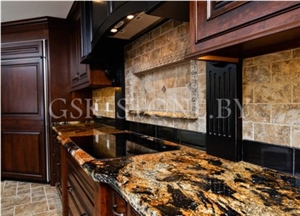 Magma Gold Granite Kitchen Countertops