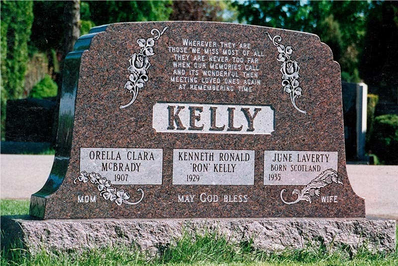 Custom Granite Kelly Monument