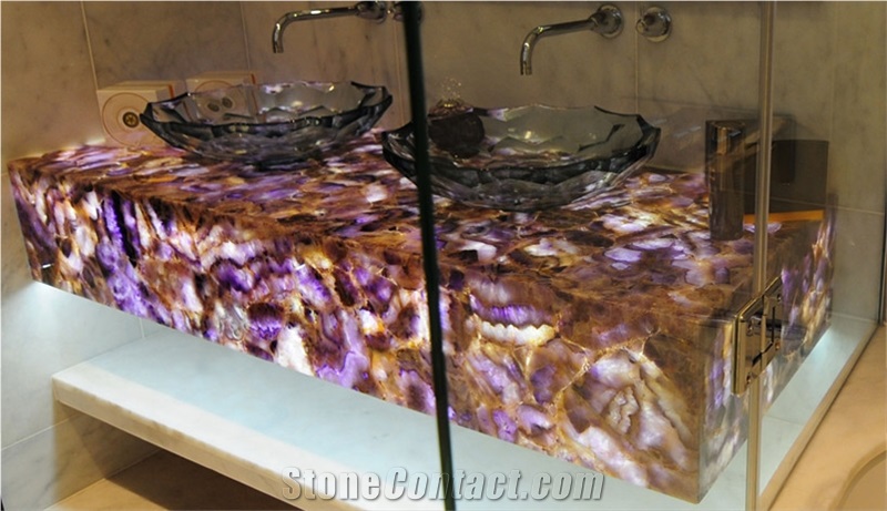 Purple Amethyst Kitchen Countertops