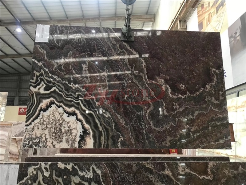 Onice Viola,Violet Red Onyx,Purple Onyx Bookmatch for Wall Tile