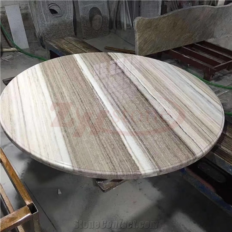 Wooden Crystal Marble,Crystal White Wood Marble Dinner Table