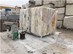 China Bamboo Landscaping White Marble Slabs on Sale,Machine Cut to Size Hotel Wall Tile Cladding in Stock
