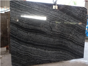 Black Wood Vein Marble Big Slabs