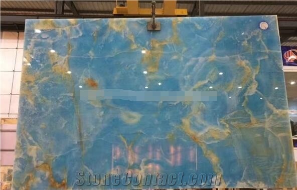 Backlit Blue Onyx Wall Panels for House Decoration