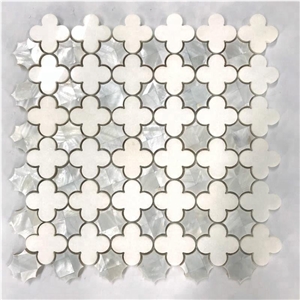 Beautiful Floor and Wall Marble&Mother Of Pearl Shell Mosaic Pattern