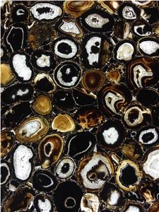 Black Agate Transparent Natural Gemstone Semi-Precious Stone