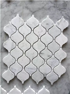 Carrara White Marble Lantern Mosaic Pattern with Cheap Price