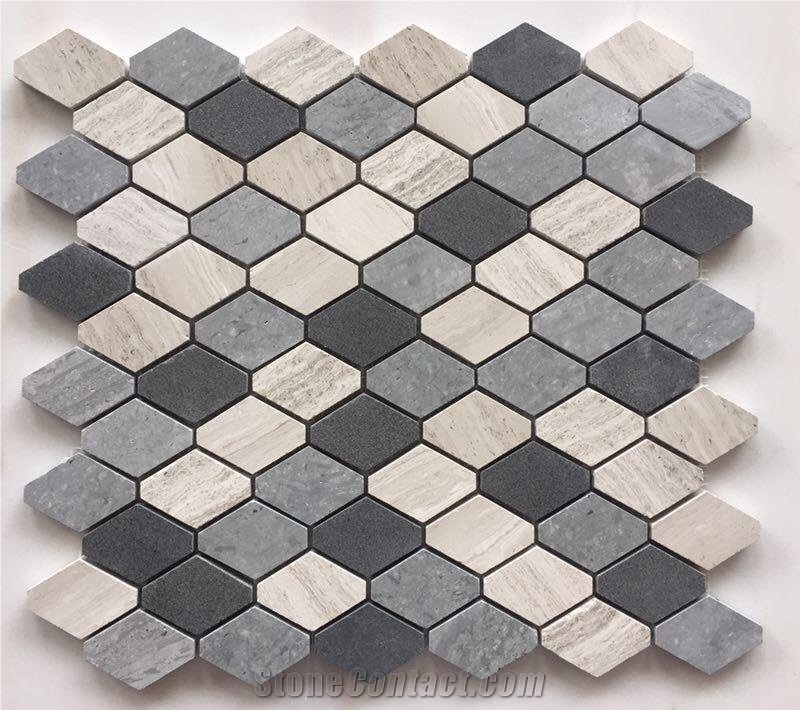 Cheap Marble Mosaic,Nice Mosaic Art,Hexagon Marble Mosaic Pattern