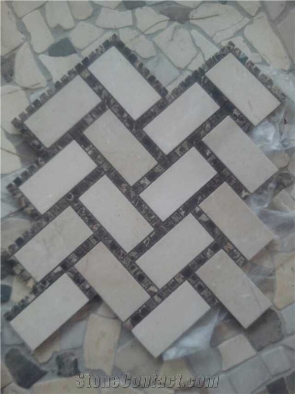 Cheap Middle Herringbone Mosaic Pattern for Wall/Floor Tile