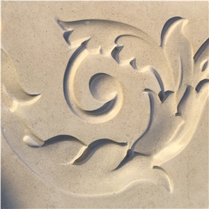 Custom Carving Marble Art Works Creative White Magnolia Marble Tile
