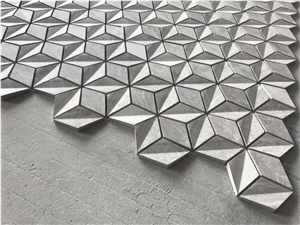 Grey Marble Cube 3d Mosaic for Wall&Floor Tiles