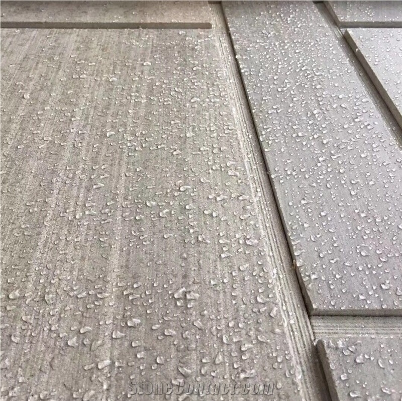 Grey Wood Vein Sandstone Floor Tiles Waterprove Slab French Pattern