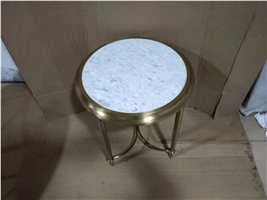 Lightweight Marble Honeycomb White Carrara Tea Top Coffee Table