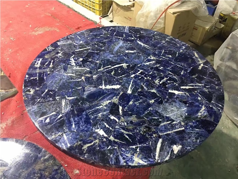 Luxury Precious Gemstone Table Top Dining Table End Table