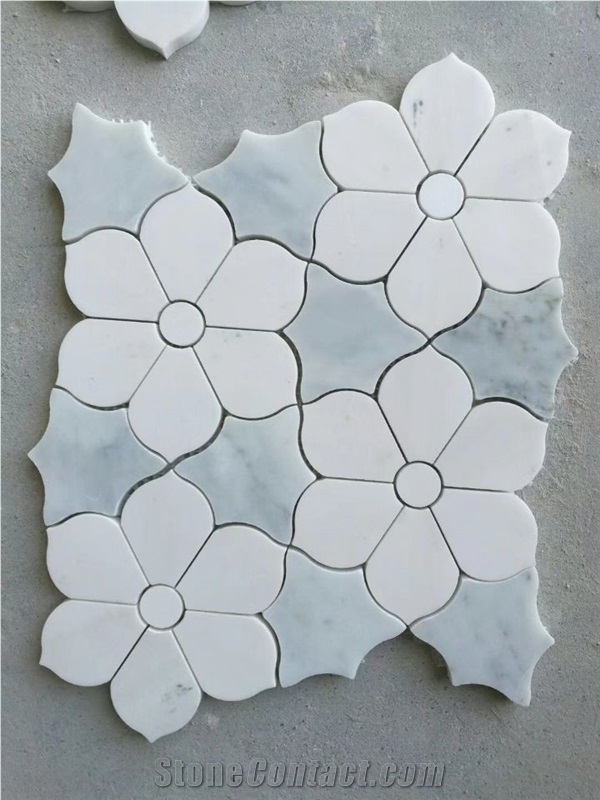 Marble Mosaic Tiles for Decoration,Flower Design Wall Mosaics