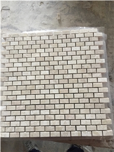 Polished Beige Marble Floor Mosaic Tile Design