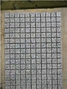 Polished Granite Mosaic Pattern,Grey Granite Square Shape Mosaics