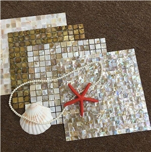 Polished Sea Shell Mosaic,Elegant Mother Pearl Mosaic Wall Tile