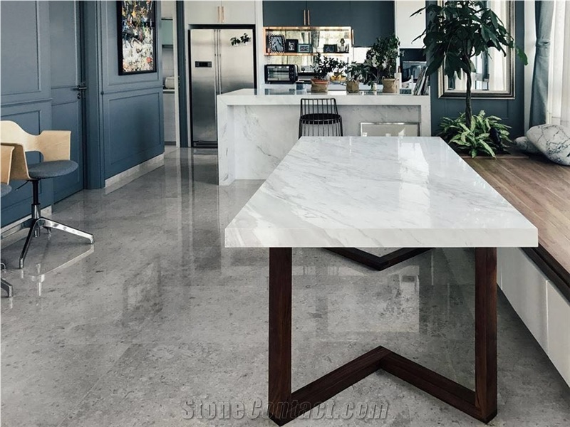 Volakas White Table Top Featuring Marble Dining Table Top