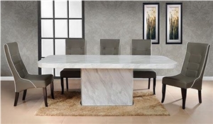 Volakas White Table Top Featuring Marble Dining Table Top