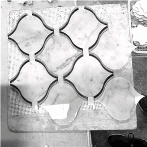 Water-Jet Marble Latern Design Kitchen Backsplash Mosaic Tile