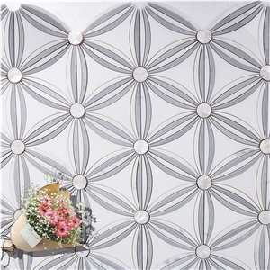 Water Jet Mosaic Tile for Wall,Polished Mosaic Wall Panels
