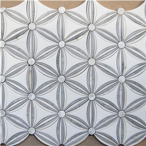 Water Jet Mosaic Tile for Wall,Polished Mosaic Wall Panels