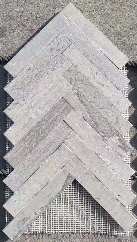 White Wood Gain Grey Wood Marble Mosaic for Flooring Wall Caldding