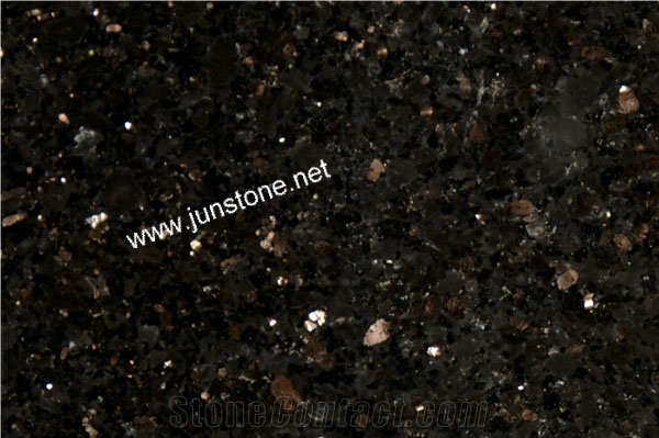 Black Galaxy Black Granite with Golden Spot