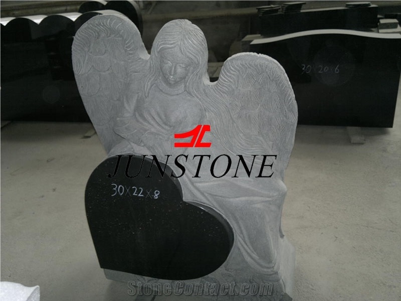 Shanxi Black Tombstone/China Black Tombstone/Angel Tombstone