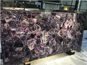 Amethyst Gemstone Slabs,Purple Semi Precious Stone Panels Slabs/Tiles