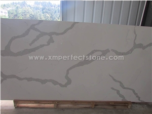 Artificial Stone Calacatta White Quartz Slabs &Tiles