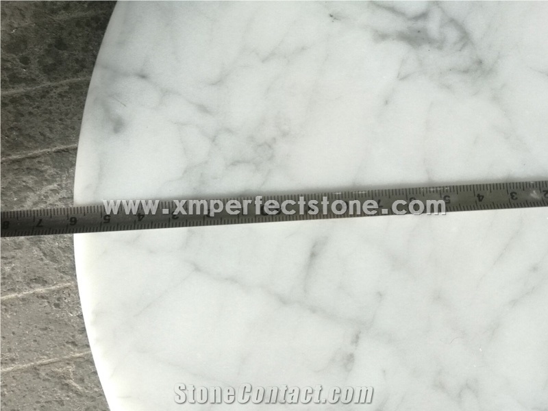 Bianco Carrara White Marble Polished Table Top Coffee Table Top