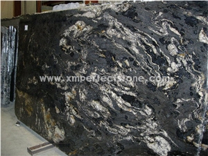 Black Cosmic Granite Big Slabs,2cm/3cm Nebula Black Granite Slabs
