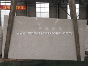 Carrara White, Marble Look, Artificial/Engineered Quartz Stone/Slabs
