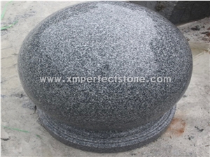 Granite Car Packing Barriers,Grey Solid Granite Street Bollards