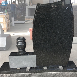 Confetti China Mist Beida Black Granite Monemnt with Plinth