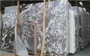 China Black Gold Marble Slabs & Tiles