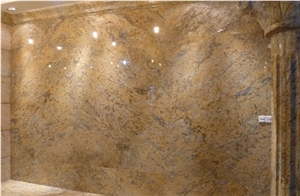 Giallo Crystal Granite Slabs & Tiles, Brazil Yellow Granite