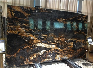 Golden Magma Black Imported Granite Slabs and Tiles