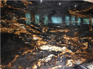Golden Magma Black Imported Granite Slabs and Tiles