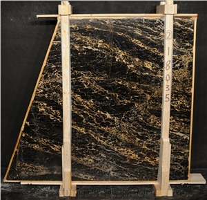 Nero Portoro Marble Slabs, Italy Black Marble