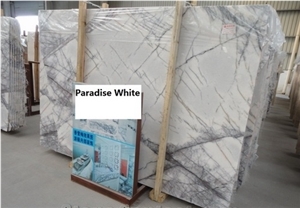 Paradise White Marble Slabs & Tiles, Marble Skirting, Marble Floor Cov