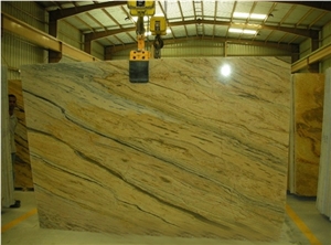 Snake Cream Granite Slabs & Tiles, India Yellow Granite