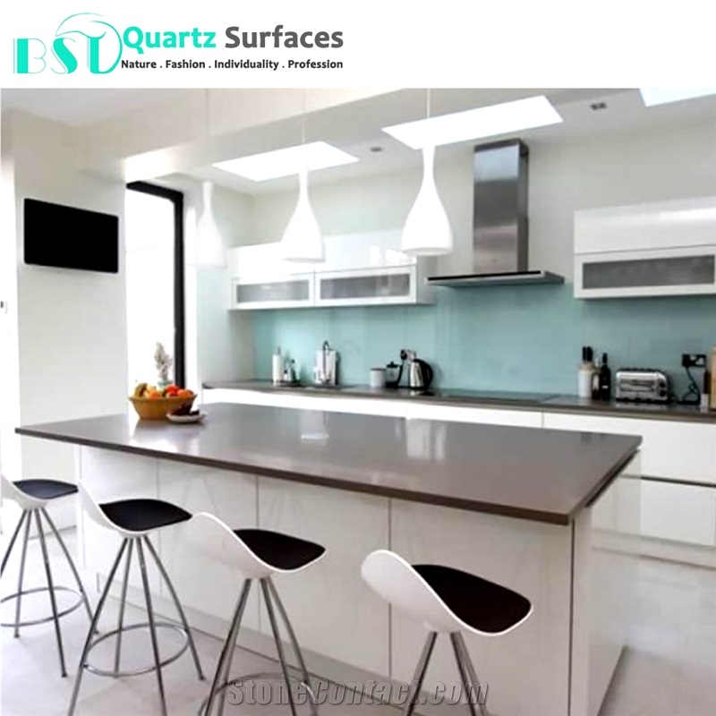 Chinese Heat Resistant Cheap Grey Quartz Countertops From China