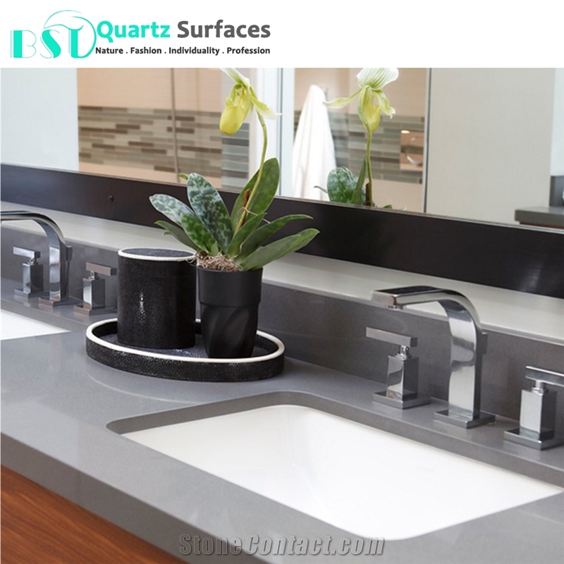 Chinese Heat Resistant Cheap Grey Quartz Countertops From China