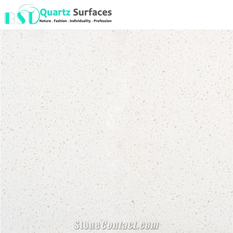Crystal White Solid Surface Composite Quartz Countertop